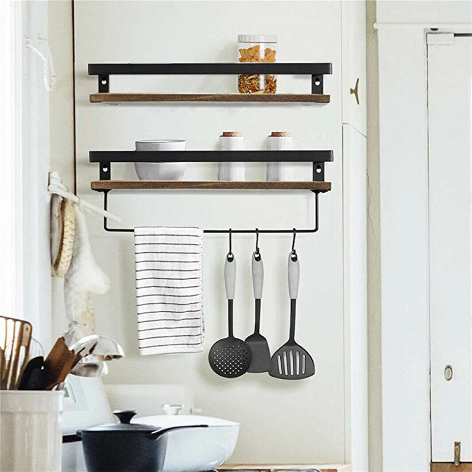 2PCS 40cm Length Wall Floating Shelves Photo Picture Ledge Display Shelves Racks - image 3 of 4