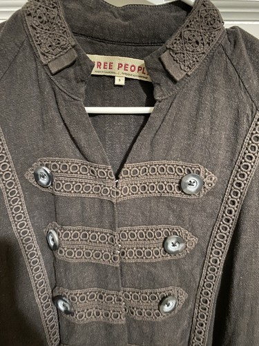 NEW Free People Small Jacket Washed Black Ariana Womens NEW MSRP $168 - Picture 4 of 12