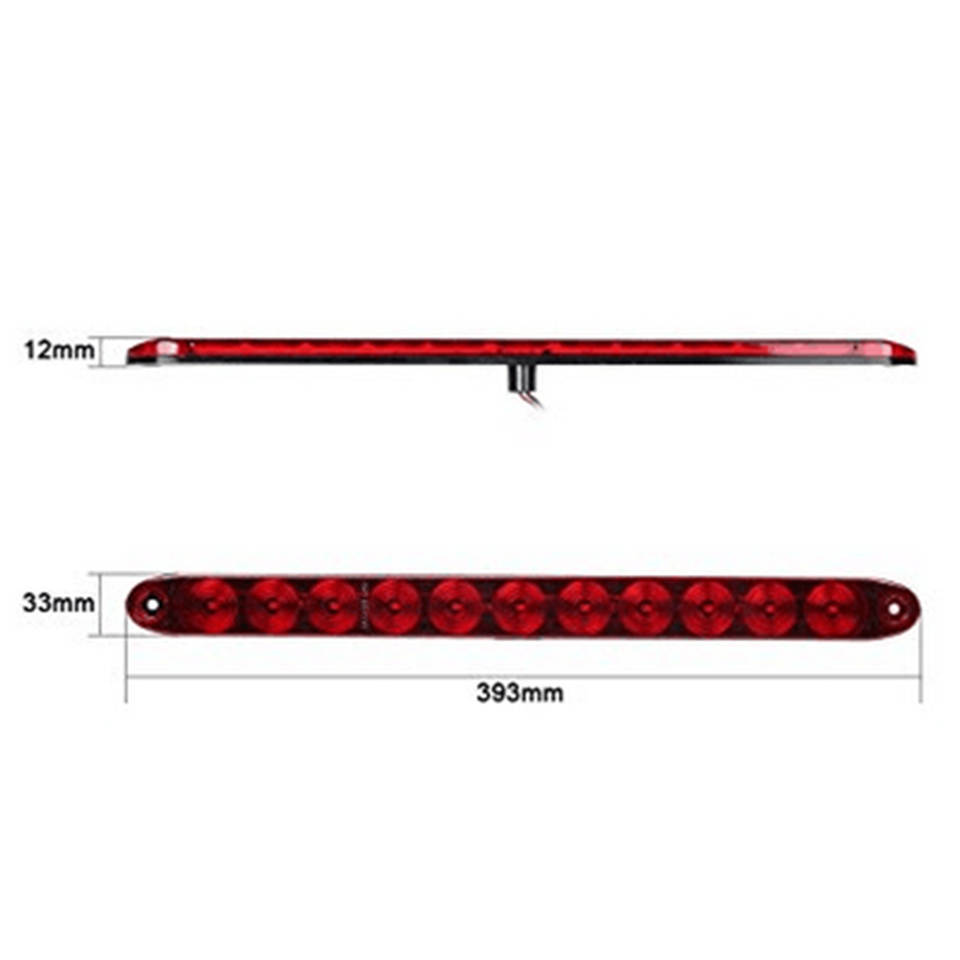 11 LED Red Cover Marker Car Truck Light Bar Stop Turn Tail 3rd Brake