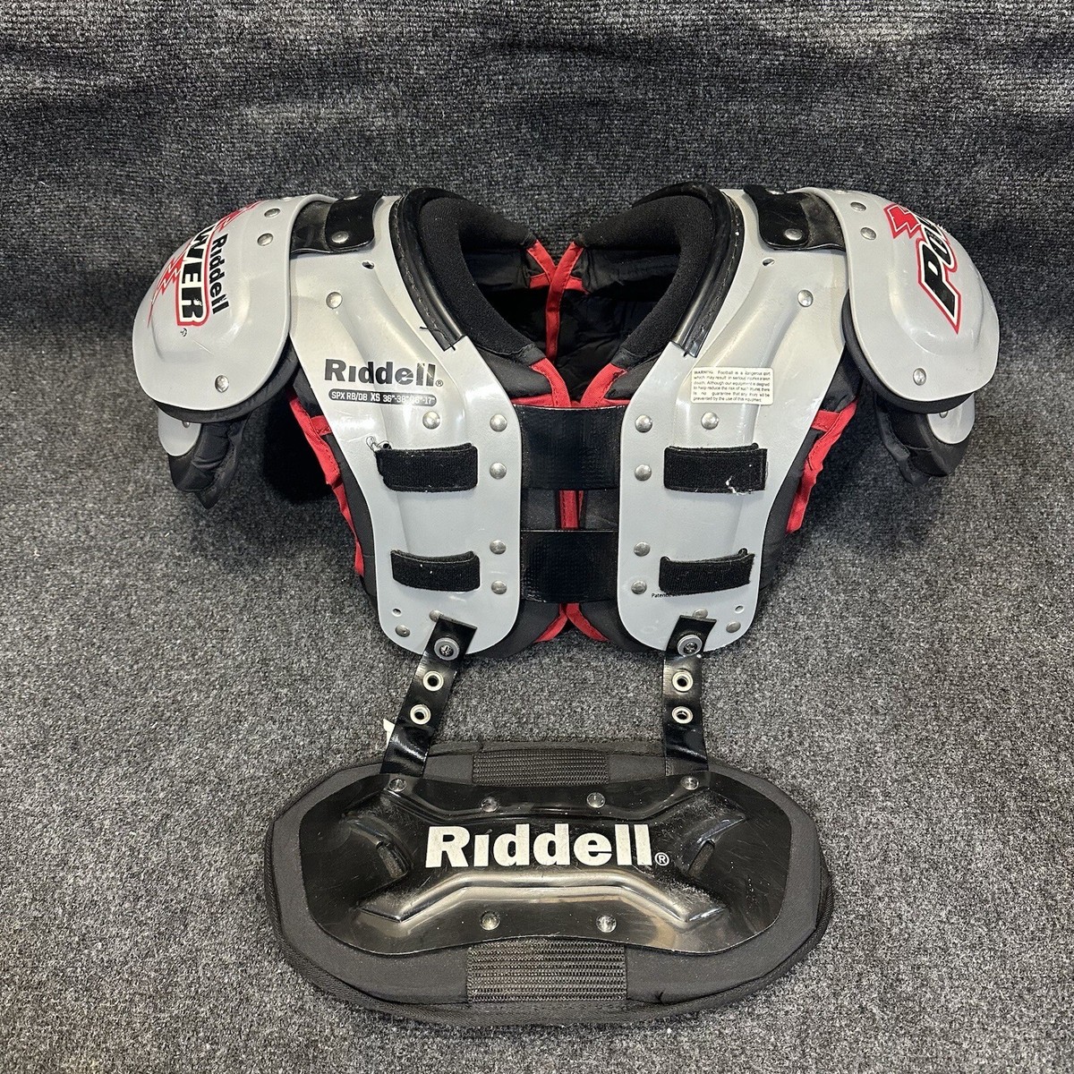 Riddell Power SPX RB/DB XS Football Shoulder Pads 36”-38 Riddell Power SPX RB/DB XS Football Shoulder Pads 36”-38