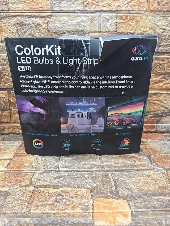 Aura LED ColorKit Trio 75-Watt Equivalent -Color and LED Light Strip 6500K  (B8 - Image 2 of 4