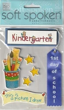 MAMBI Soft Spoken 3D stickers KINDERGARTEN Theme 93040 Fast FREE Ship! LAST ONE!