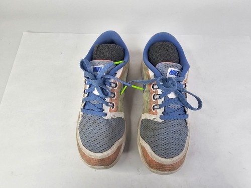 Nike Free 5.0 Blue/Orange/Green Road Running Shoes Size 5.5Y (Women's Size 7) - Picture 5 of 13