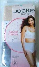 Jockey Elance 100 Cotton Pointelle Breathe Brief Underwear - Women's Size 8 New