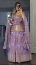 New Pretty Designer Faux Georgette Top Lehenga With Dupatta For Reception Wear