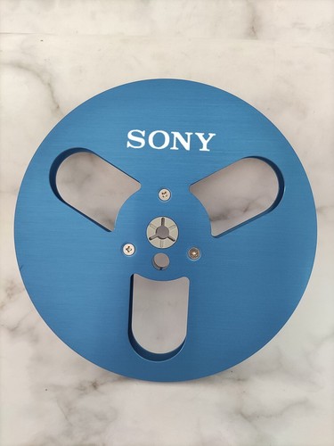 Un par de carretes de cinta plateados Sony 7" pulgadas metal claro aluminio carrete de recogida - Imagen 5 de 5