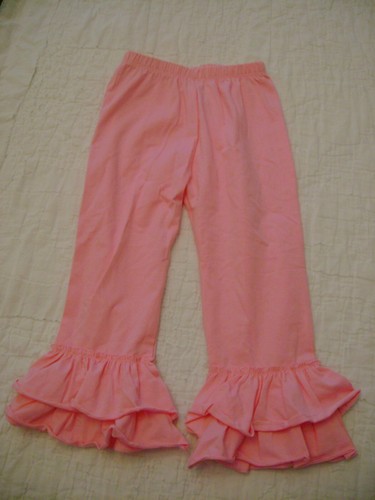 Girls WenniKids PINK Ruffle Long Pants Size 2T Small Baby NEW - 第 1/4 張圖片
