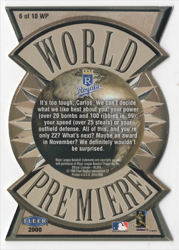 2000 FLEER ULTRA WORLD PREMIERE ANDRIAN BELTRE . - Image 2 of 2