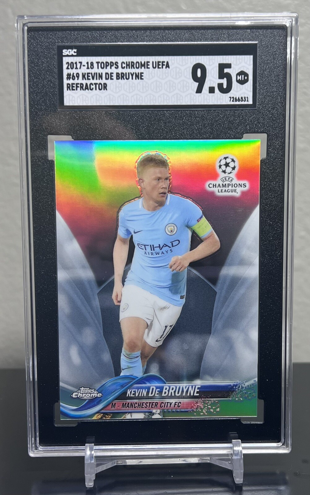 2017-18 Topps Chrome UCL Kevin De Bruyne Refractor #69 SGC 9.5