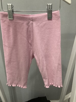 Kleine Mädchen Kleidung 2-3 Jahre rosa gerippt Pull On Pedal Pusher/ Hose