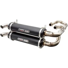 TRINITY RACING Stage 5 Dual Exhaust System Black Muffler TR-4162D-BK