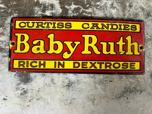 PORCELIAN BABY RUTH ENAMEL SIGN SIZE 12X4 INCHES | eBay