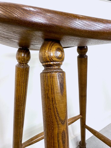 Solid Hardwood Oak Saddle Stool - Picture 8 of 10