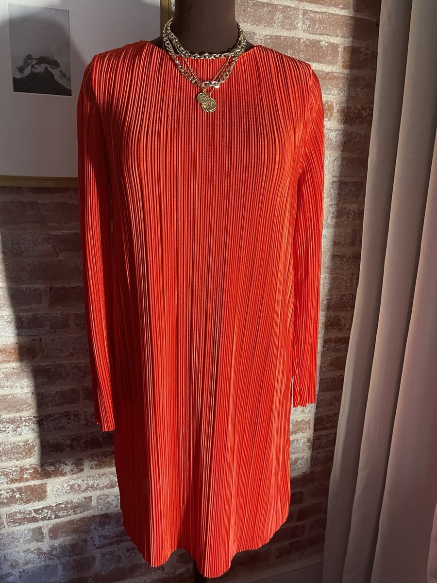 h&m orange dress long sleeve H & M orange off-shoulder sweater dress, Condition: