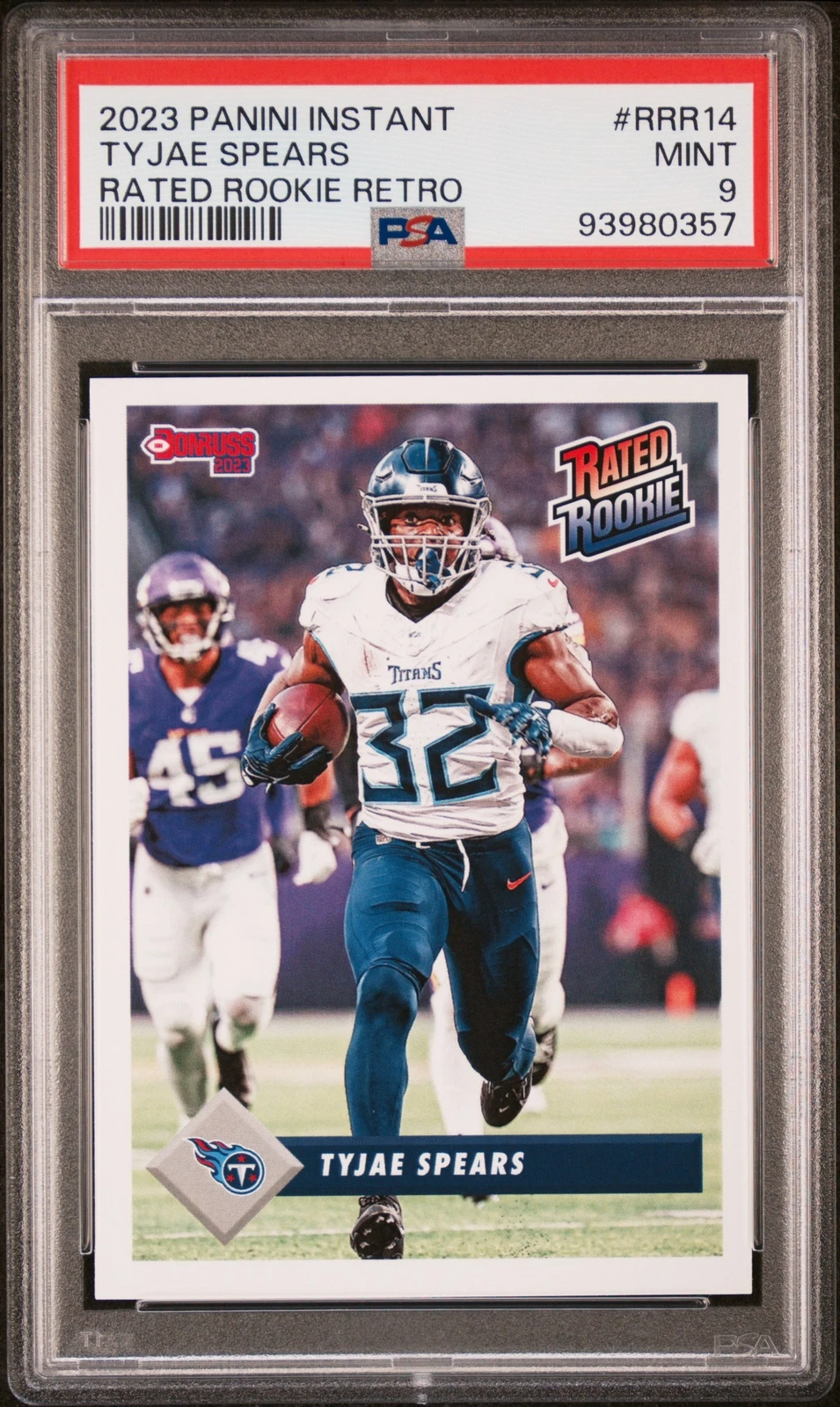 Tyjae Spears Panini Instant Rated Rookie Retro #RRR14 Base