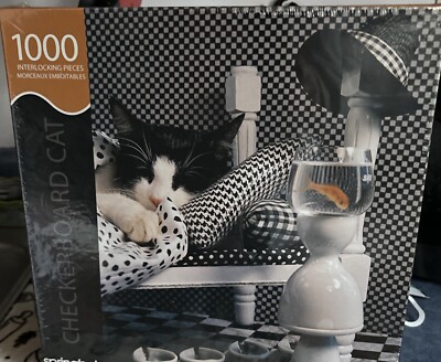 Springbok Checkerboard Cat Puzzle Sealed