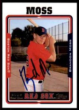 2004 TOPPS FIRST YEAR BRANDON MOSS ROOKIE AUTO BOSTON RED SOX #303