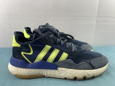 Adidas Sneaker Men 11.5 M Nite JoggerRunning Shoes Blue Yellow Low