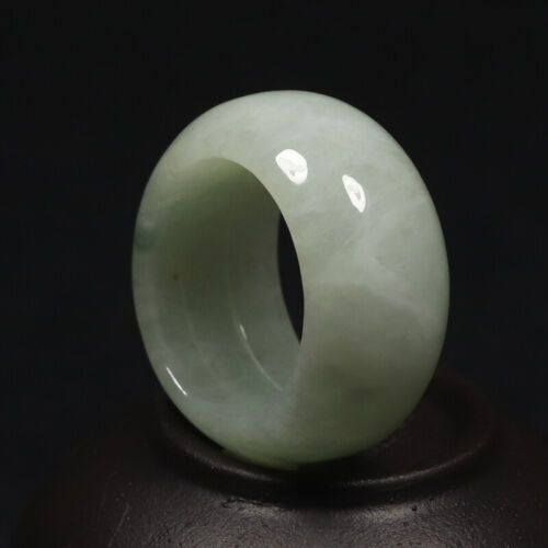 Certified Grade A 100% Natural Green Jadeite Jade Thumb Ring Size 7.75 / 07853 - Picture 4 of 12