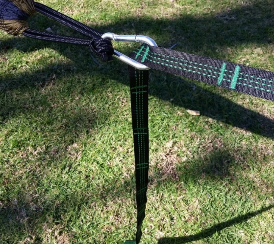 High Strength Premium Hammock Tree Straps(18 Loop adjustable)with carabiners/bag - Image 4 of 4