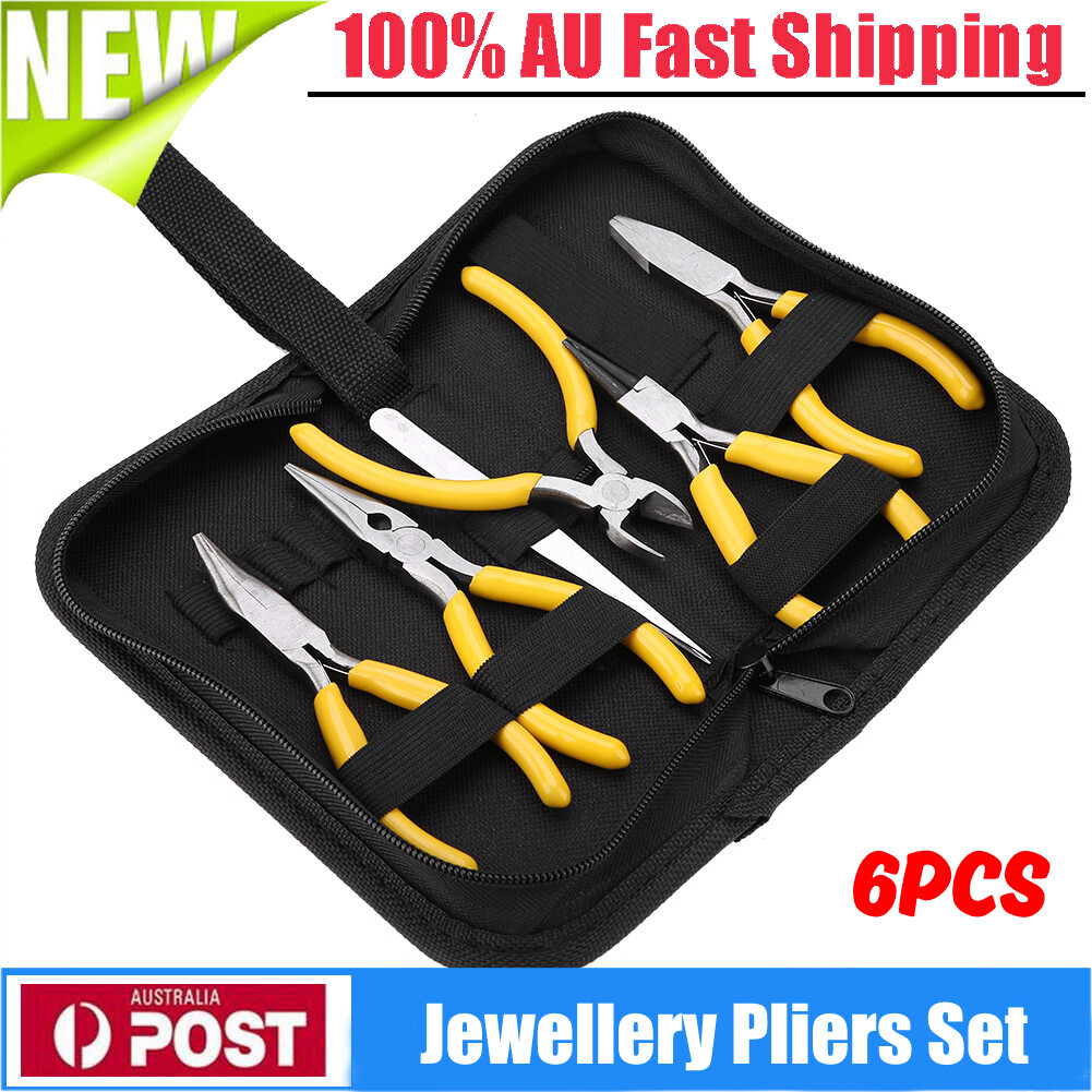6pcs Jewelers Pliers Set Jewelry Making Beading Craft Mini Plier Tools Kit & Bag eBay