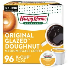 Krispy Kreme Original Glazed Coffee K-Cup Pods 96 Count Medium Roast
