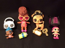 LOL SURPRISE, LOT OF 4, OPENED NEW, NO CLUES OR BALLS, AS SEEN, AUTHENTIC, MGA, 