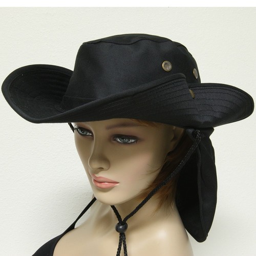Bucket Cap Fishing Hiking Army Military Neck Cover Sun Flap Hunting Safari Hat - Picture 7 of 35