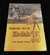 KODAK 35 with Range Finder CAMERA vintage OWNERS MANUAL - Good Condition