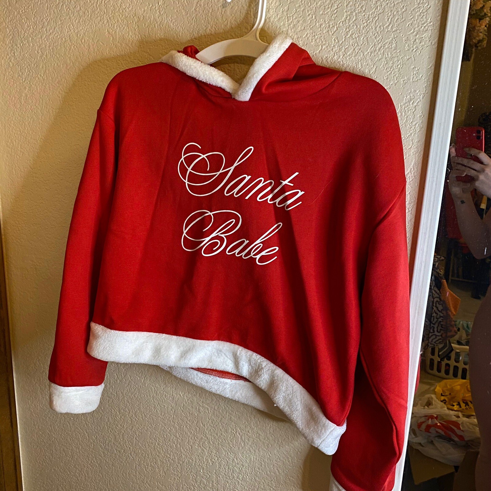 Santa Babe Red White Christmas Hoodie 