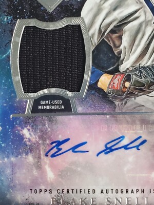 Blake Snell 2016 Bowman Inception Rookie Auto Game Used Jersey 