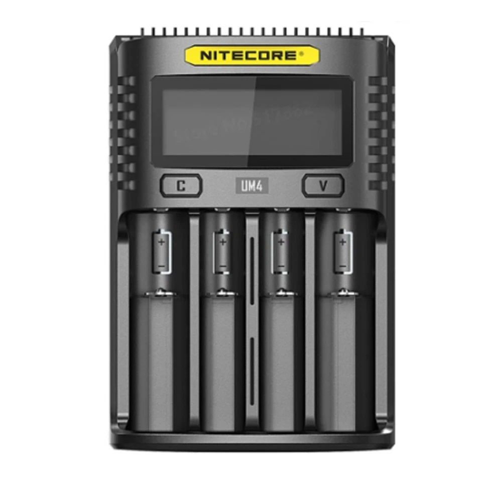 Nitecore UM4 4-Bay Digital Battery Charger LCD Display for IMR/Li-ion/LiFePO4 QC - Image 2 of 4