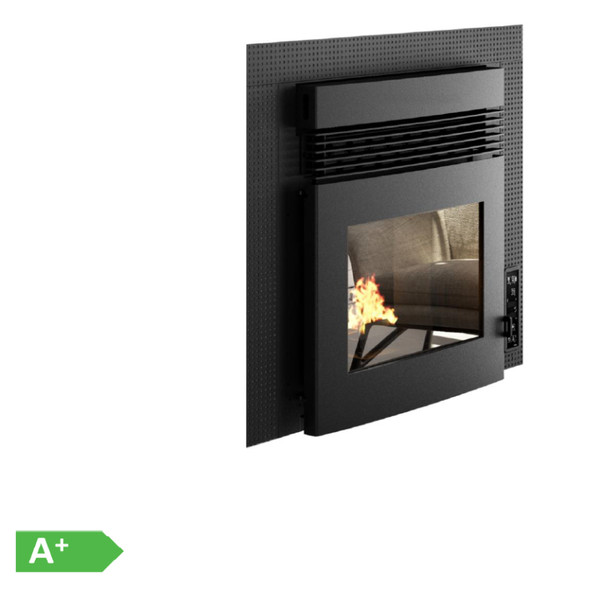 Estufa de pellets integrada ALESSIO 9,5 kW calefacción de pellets chimenea de pellets A+ NUEVO