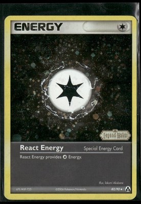 React Energy - 82/92 - Pokemon Legend Maker Reverse Holo Card NM