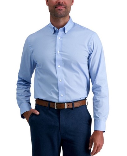 Haggar Oberhemd Gr. XL Regular Fit Langarm hellblau Komfortstoff NEU - Bild 1 von 6
