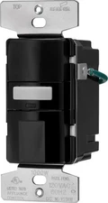 Eaton VS310U-BK-K Motion-Activated Vacancy Sensor Wall Switch, Black