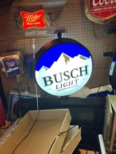 BUSCH LIGHT LED  ROTATING PUB SIGN LIGHT MAN CAVE GARAGE DECOR DISPLAY