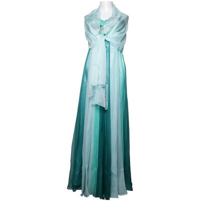 Unique, Abendkleid, Größe: 38, Türkis/Mehrfarbig, Polyester, Damen #lYx