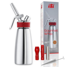 ISI Sahnespender 500Ml, Gourmet Whip Plus, 0.5 Liter, Aus Hochwertigem Edelstahl