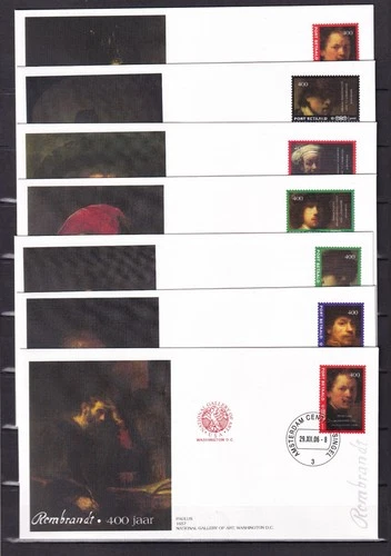 [G191817] Art Rembrandt Netherlands Nice Lot First Day Covers UNG