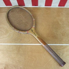 Vintage 1920s N.J. Magnan Championship Wood Tennis Racquet Racket Antique Nice!