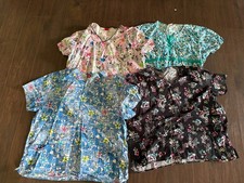 Lot Of 4 Womens Size XL Scrub Tops Floral/ print