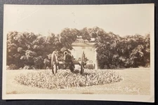 Cannon at Sutters Fort California RPPC