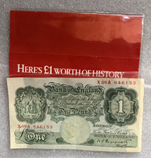 2 X ONE POUND NOTES 1984 & 1948 TY-PHOO TEA COMPLIMENTARY & K.O. PEPPIATT SIGNED