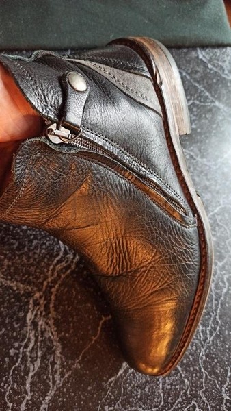 Men Dune Boots Black Leather 43 #3P58
