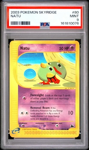 2003 POKEMON SKYRIDGE #80 NATU PSA 9