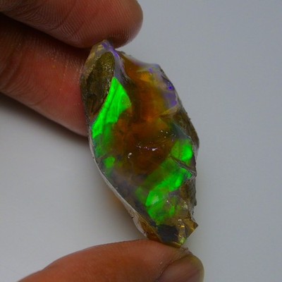 Ethiopian Oil Opal Specimen  46.50  cts Natural Rough Gemstone - Fire Opal Roug