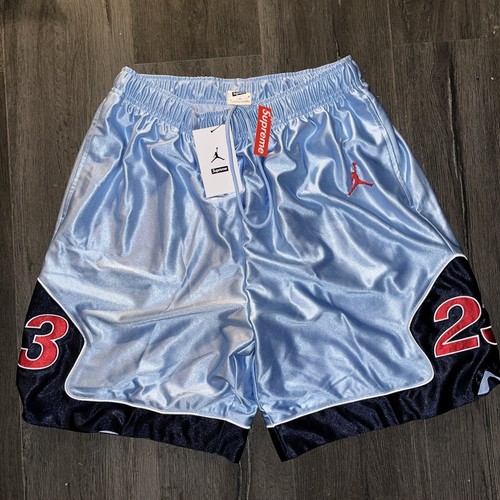 SUPREME Michael Jordan SHORTS Blue Basketball Shorts Size Medium FW24 Rare Htf - Picture 1 of 8