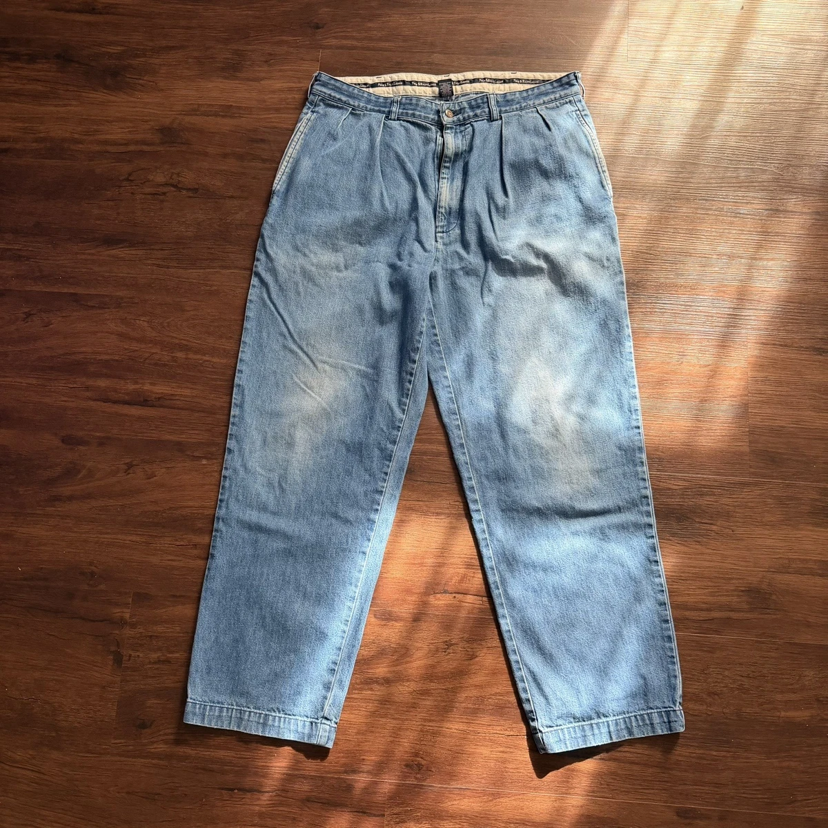 Vintage 90s Polo Ralph Lauren Andrew Pant Denim Mens 36x30 Blue