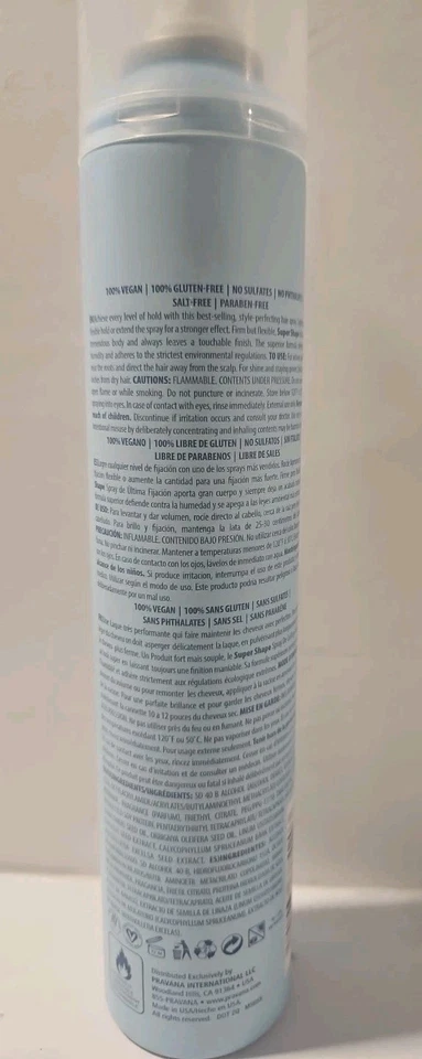 Pravana Super Shape Hair Spray 10.6oz 100% Vegan 100% Gluten Free  - Image 4 of 4